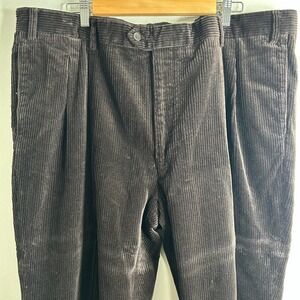 J. Peterman Brown Corduroy Pants Mens Size 46 Duca Visconti di Modrone Vintage
